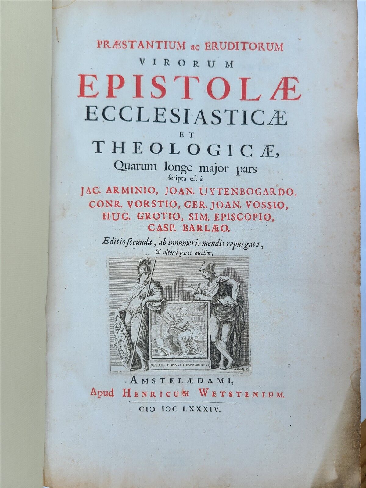 1684 Protestantism antique VELLUM FOLIO Paestantium Eruditorum Virorum Epistolae