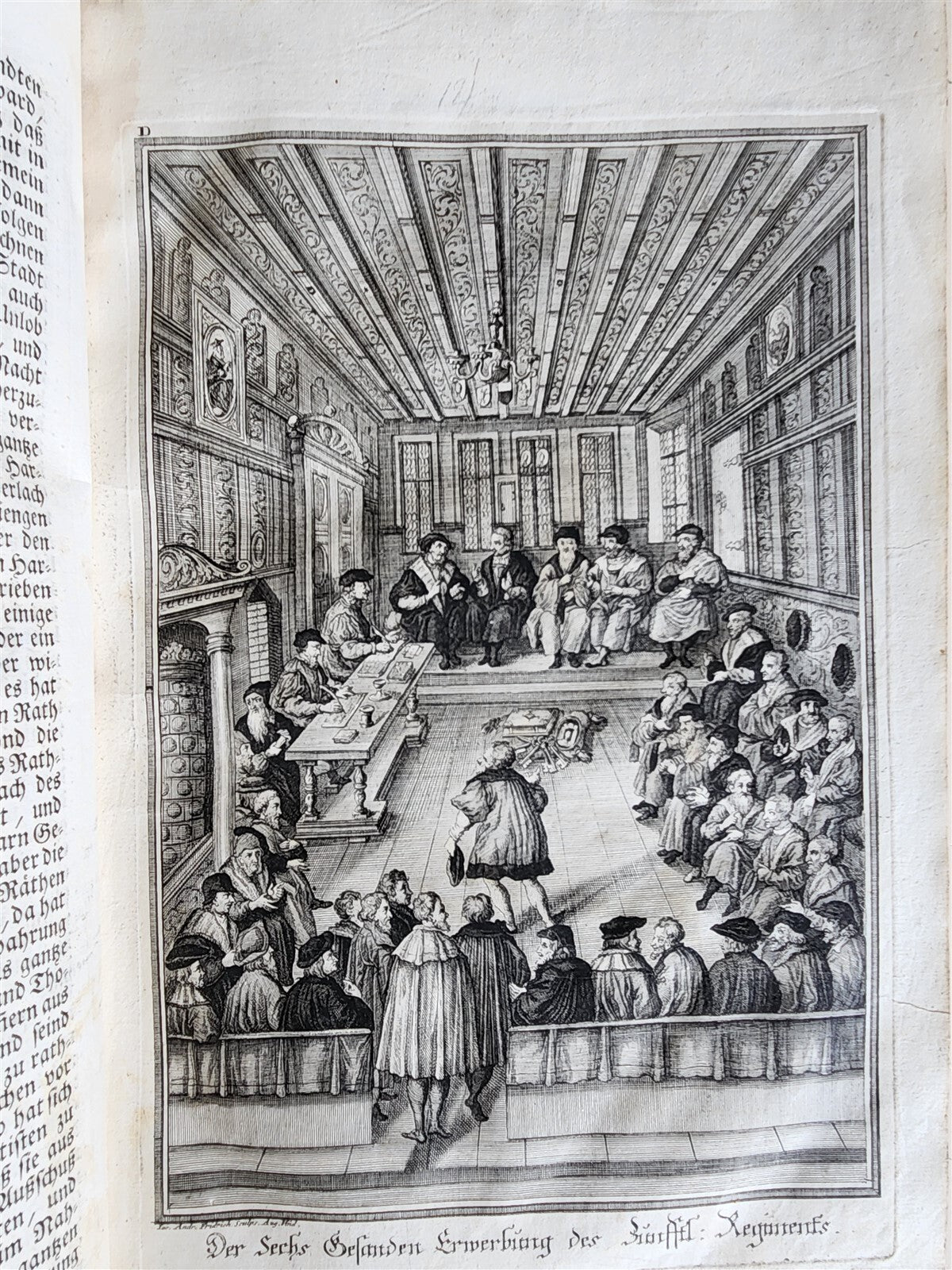 1725 HISTORY of Holy Roman Empire' CITY of AUGSBURG REGIMENT antique ILLUSTRATED
