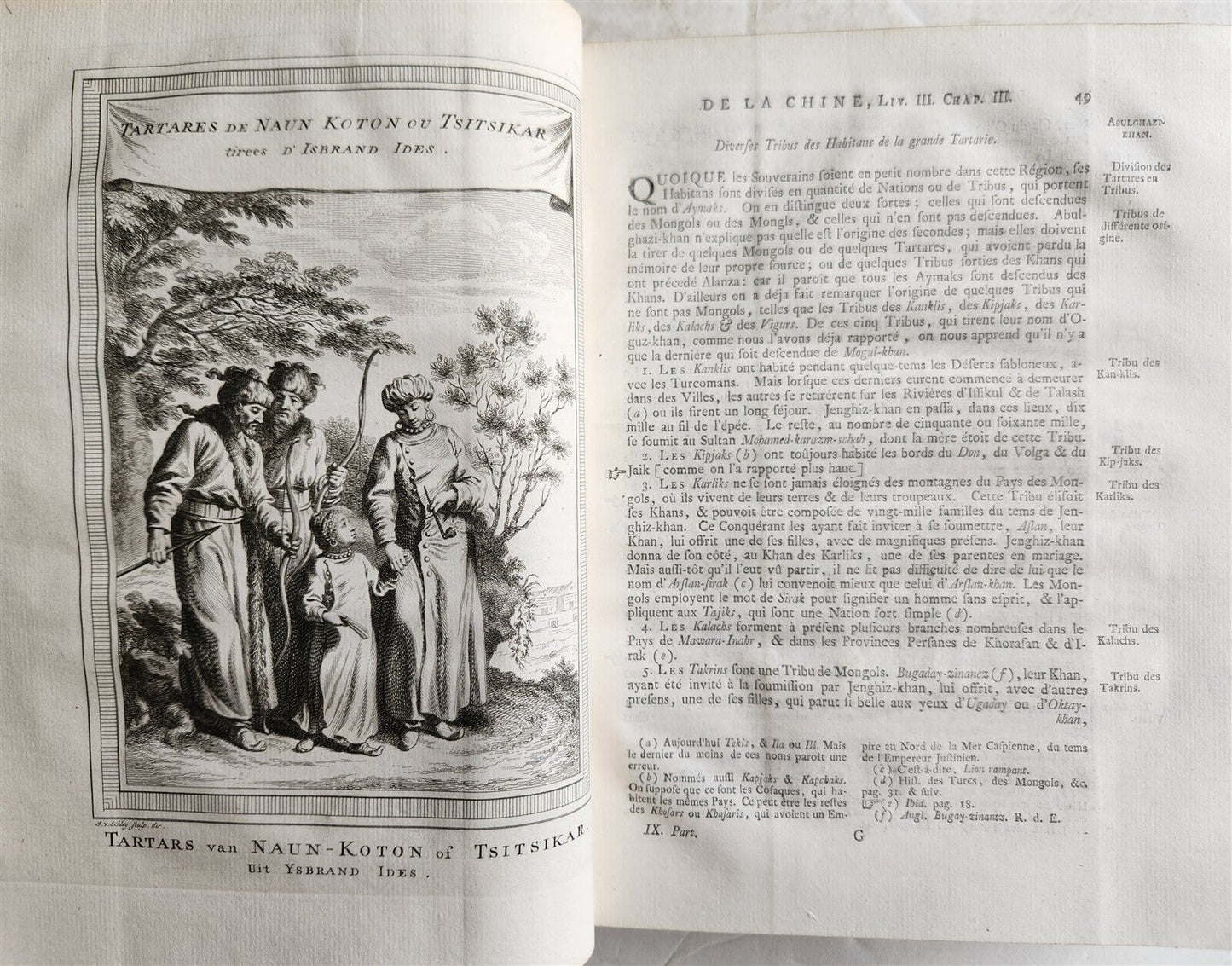 1749 TRAVELS TO CENTRAL ASIA & CHINA antique Histoire generale des voyages vol.9