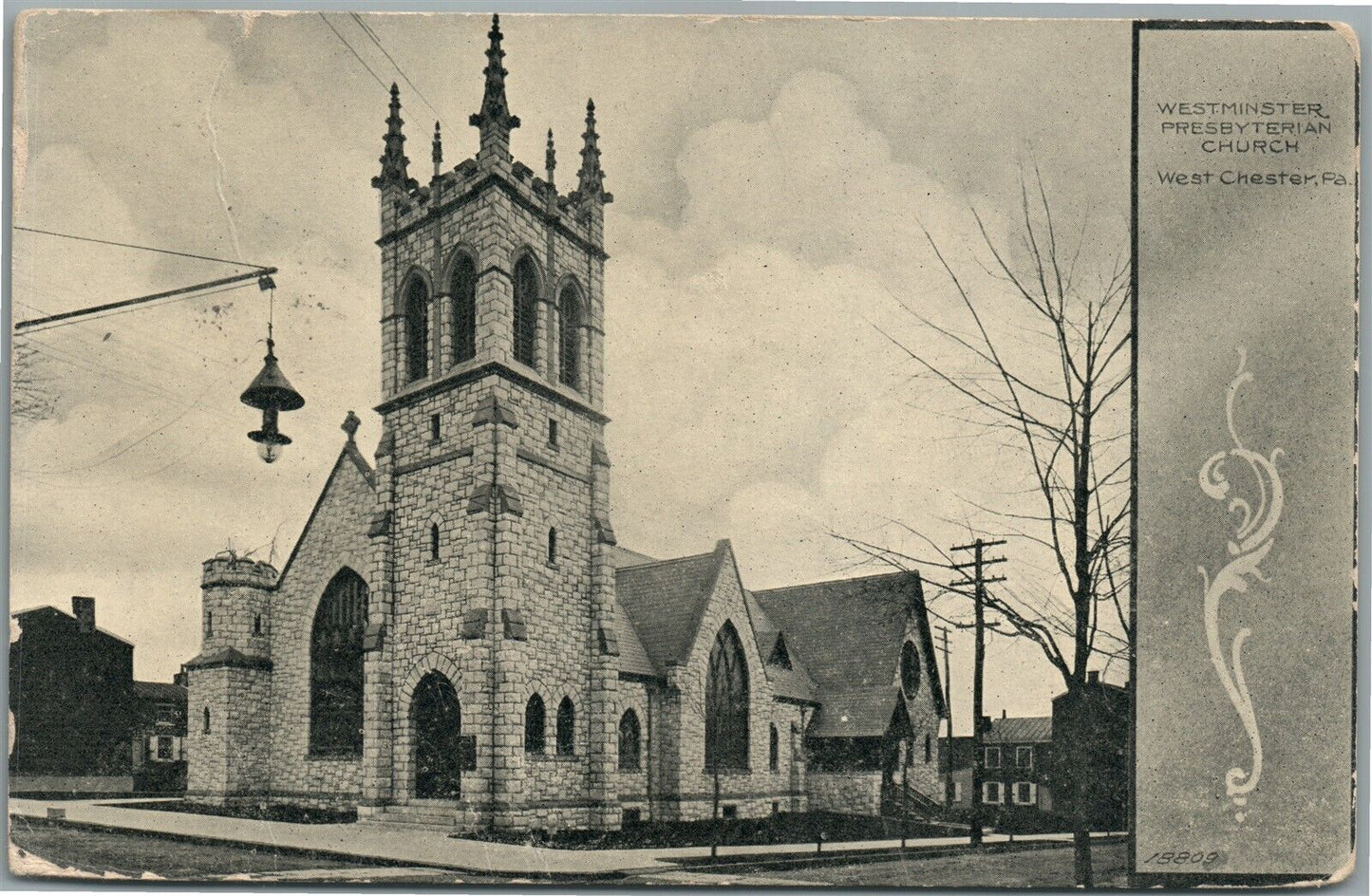 WEST CHESTER PA WESTMINSTER CHURCH ANTIQUE POSTCARD