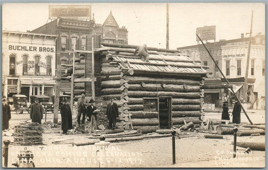 LIMA OH ALLEN CO. CENTENNIAL CELEBRATION 1917 ANTIQUE REAL PHOTO POSTCARD RPPC