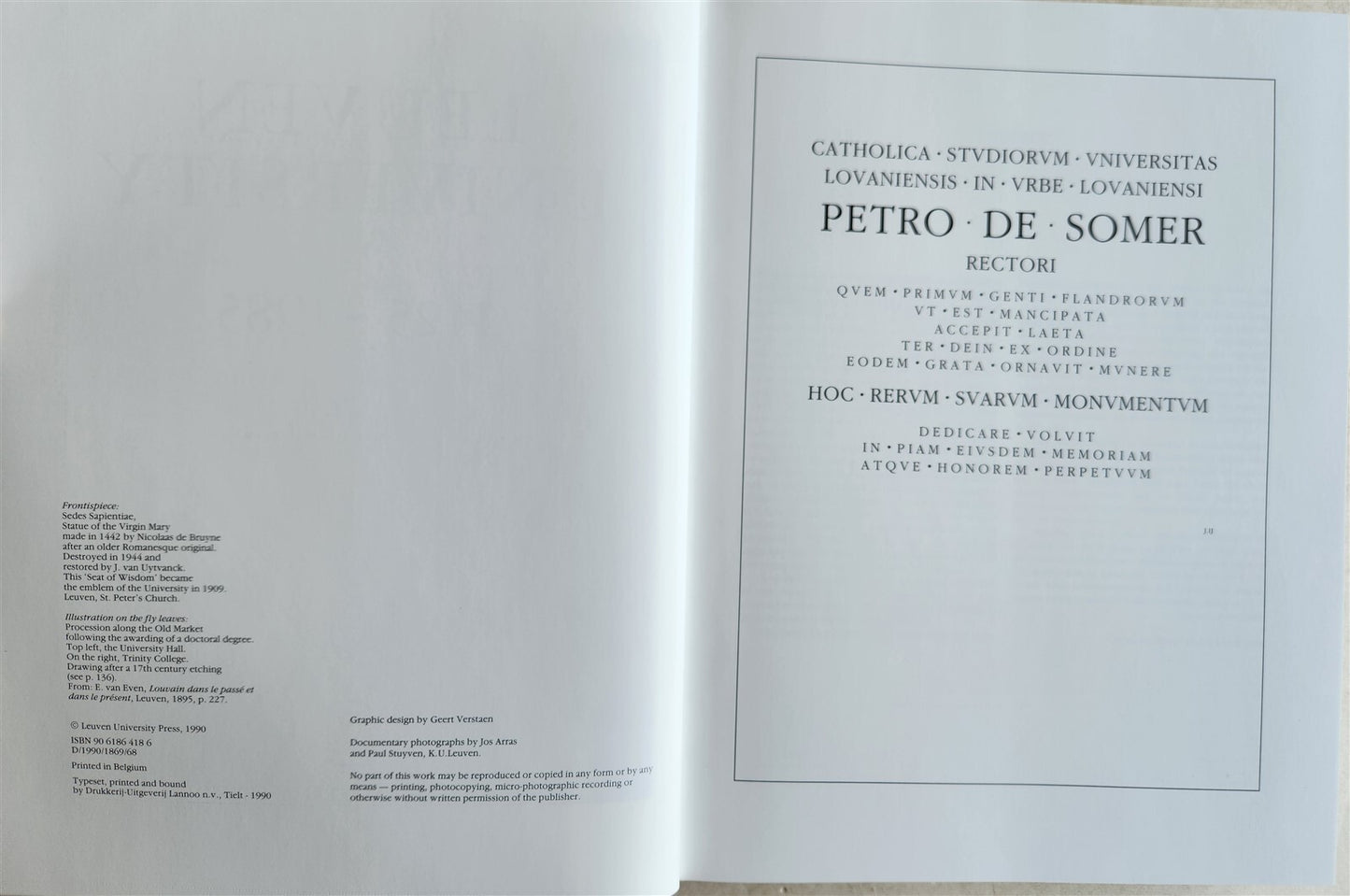 1990 LEUVEN UNIVERSITY 1425-1985 ILLUSTRATED FOLIO