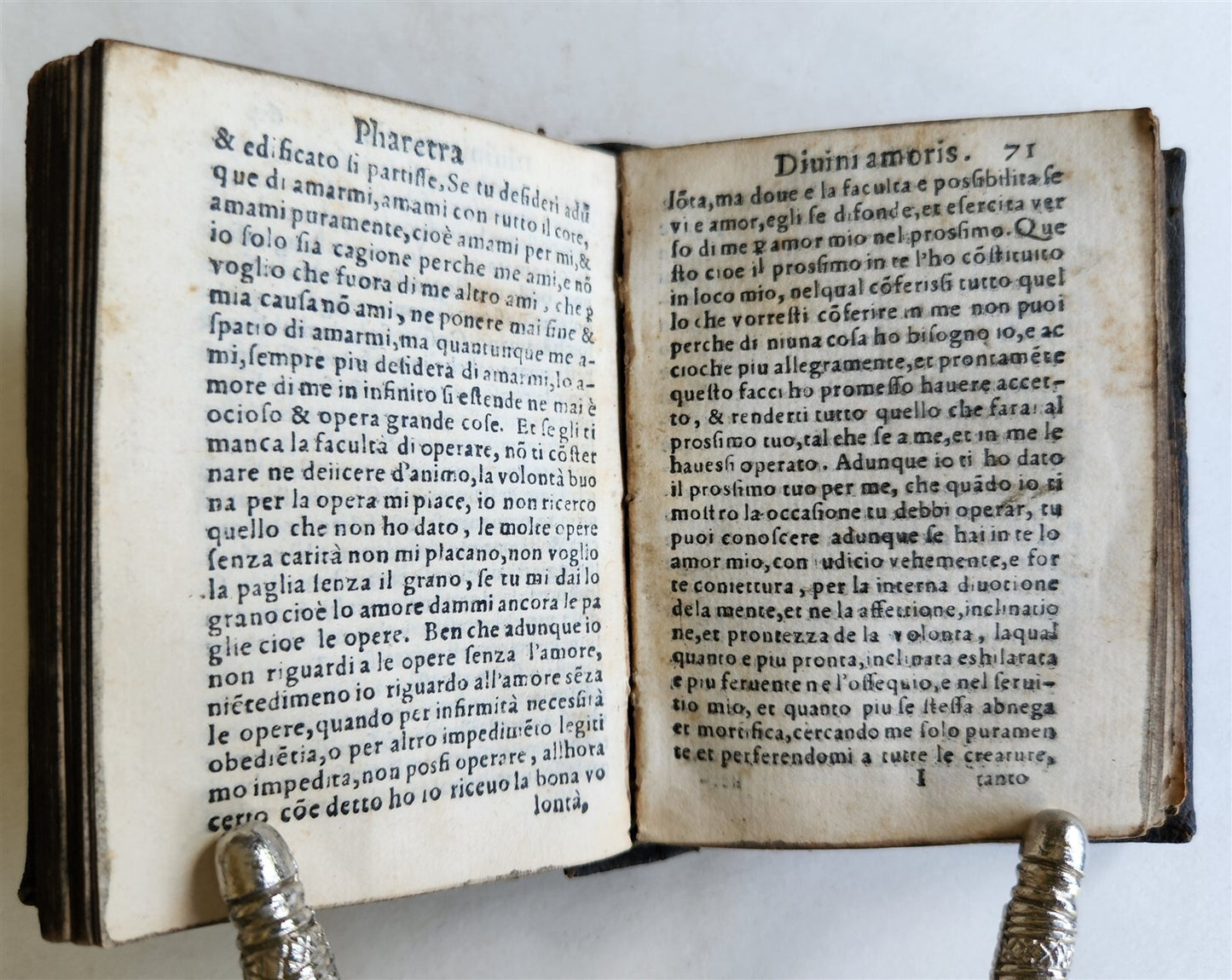 1563 Pharetra Divini Amoris antique 16th CENTURY BINDING Treasury of Divine Love