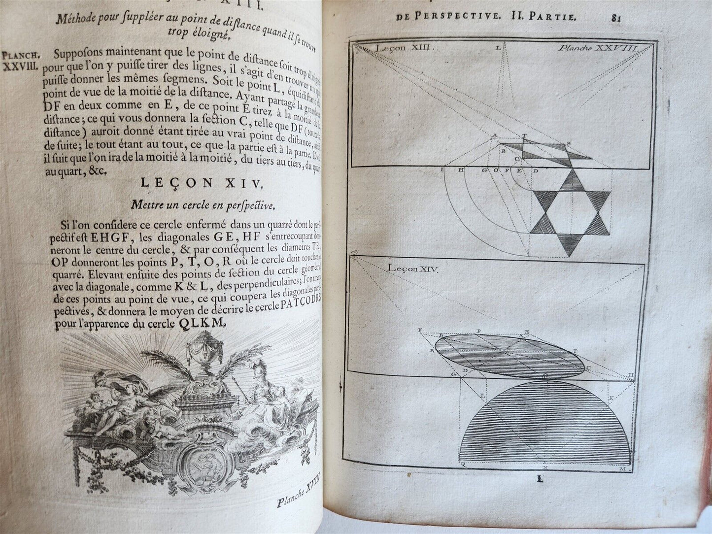 1750 TREATISE on PERPECTIVE for USE of ARTISTS antique ILLUSTRATED w/ 110 PLATES