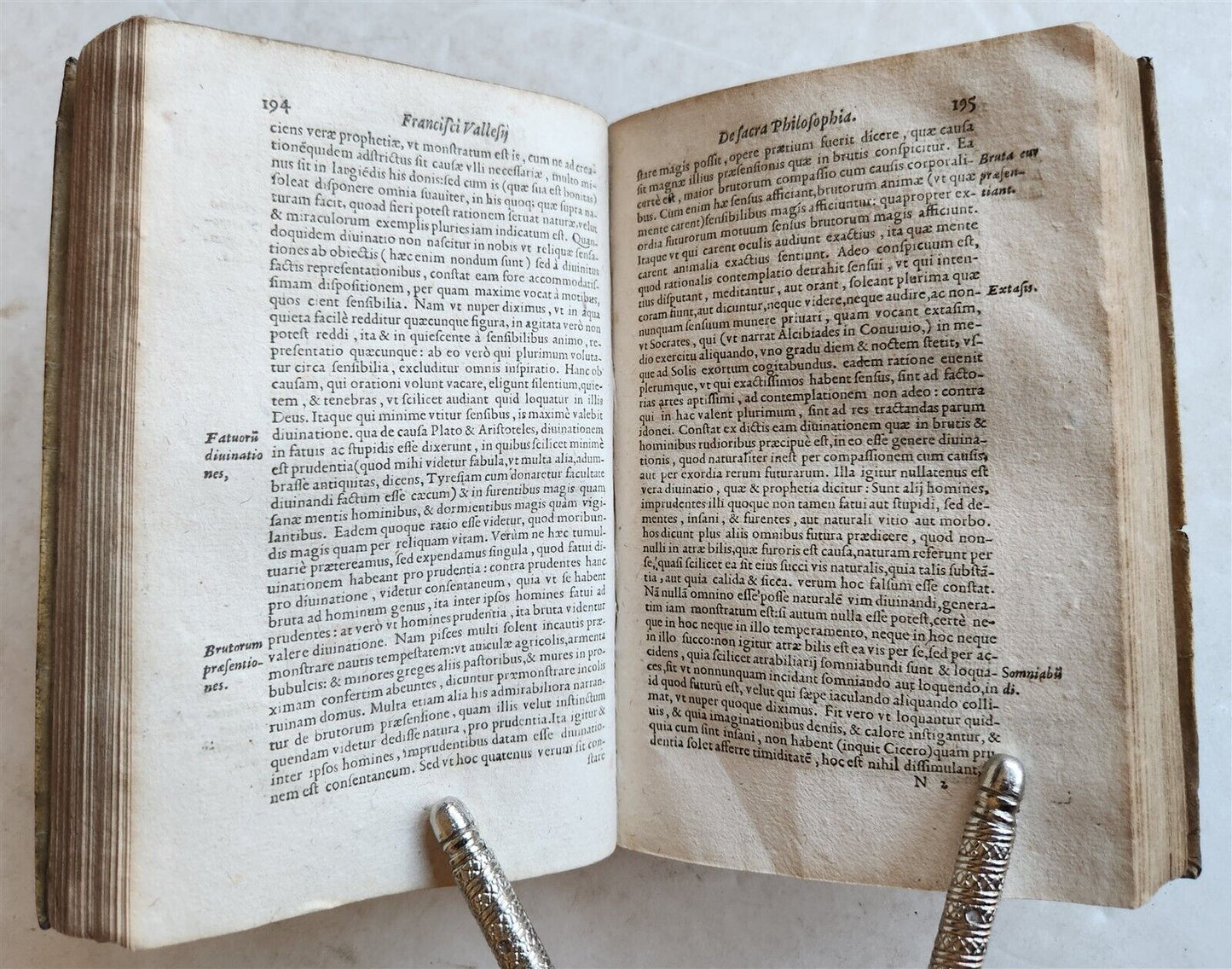 1595 FRANCISCI VALLESII Biblical natural history antique 16th CENTURY vellum
