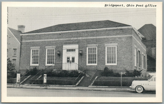 BRIDGEPORT OH POST OFFICE VINTAGE POSTCARD