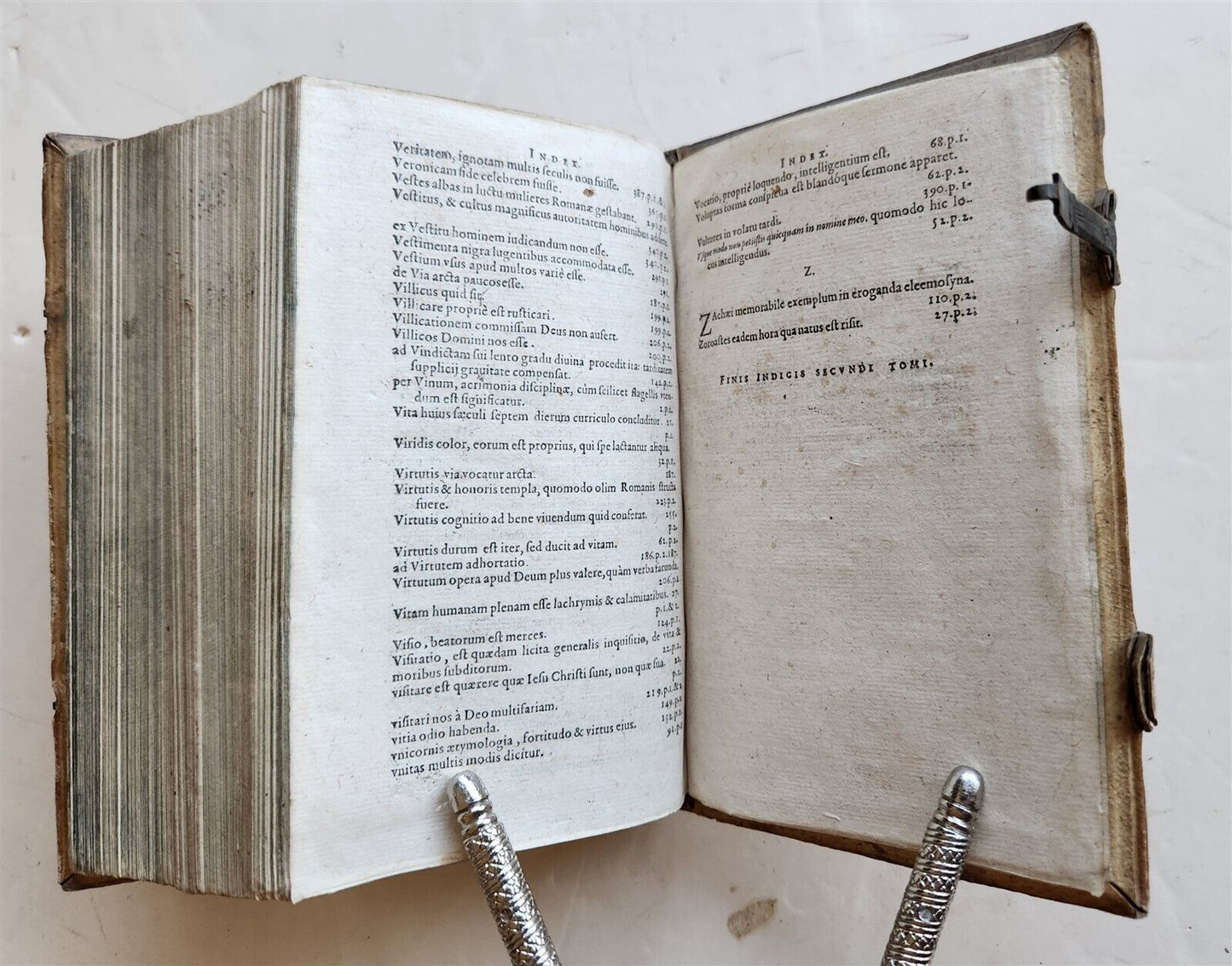 1604 SERMONS of Maurice Hylaret antique PIGSKIN BINDING UNICORN TITLEPIECE
