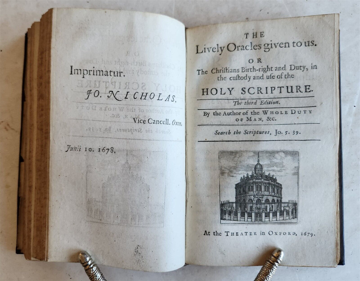 1677 THE GOVERNMENT OF THE TONGUE by Allestree antique in ENGLISH
