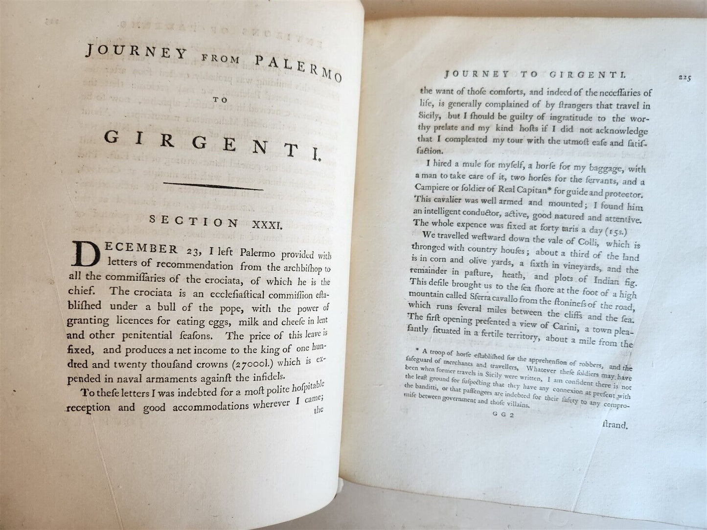 1783-1785 TRAVELS in the TWO SICILIES by HENRY SWINBURNE antique