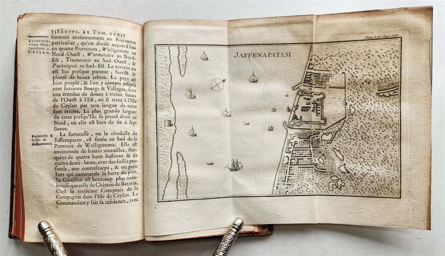 1766 HISTOIRE des VOYAGES VOL. 65 antique illustrated TRAVELS to INDONESIA