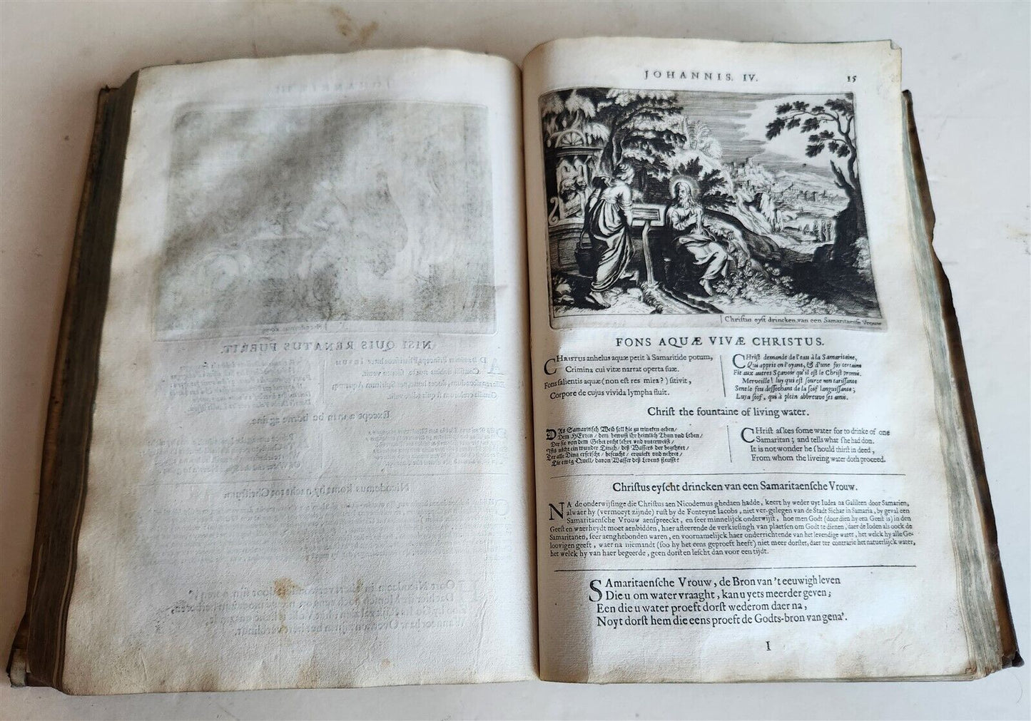 1659 FIGURES OF THE BIBLE in DUTCH antique ILLUSTRATED w/ 233 ENGRAVINGS vellum