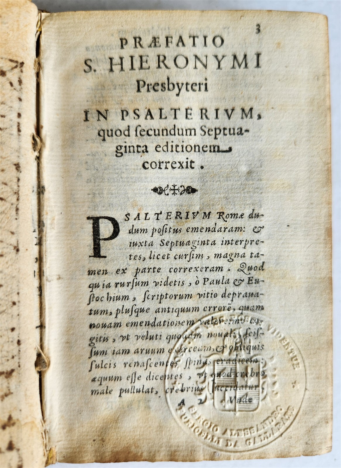 1624 LIBRI PSALMORUM antique VELLUM BINDING Bible Psalms
