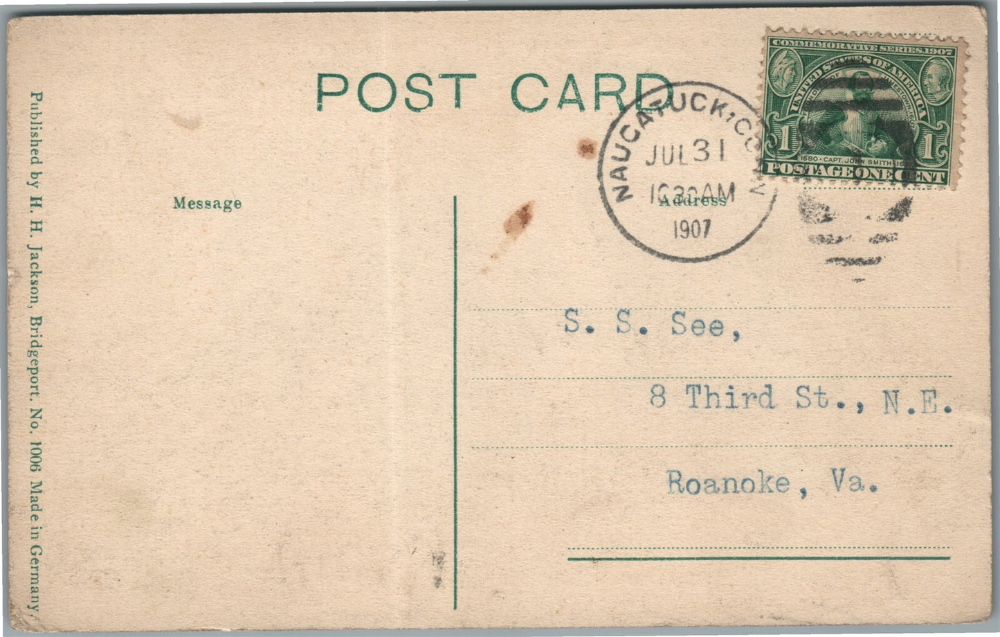 BRIDGEPORT CT FAIRFIELD AVENUE ANTIQUE POSTCARD