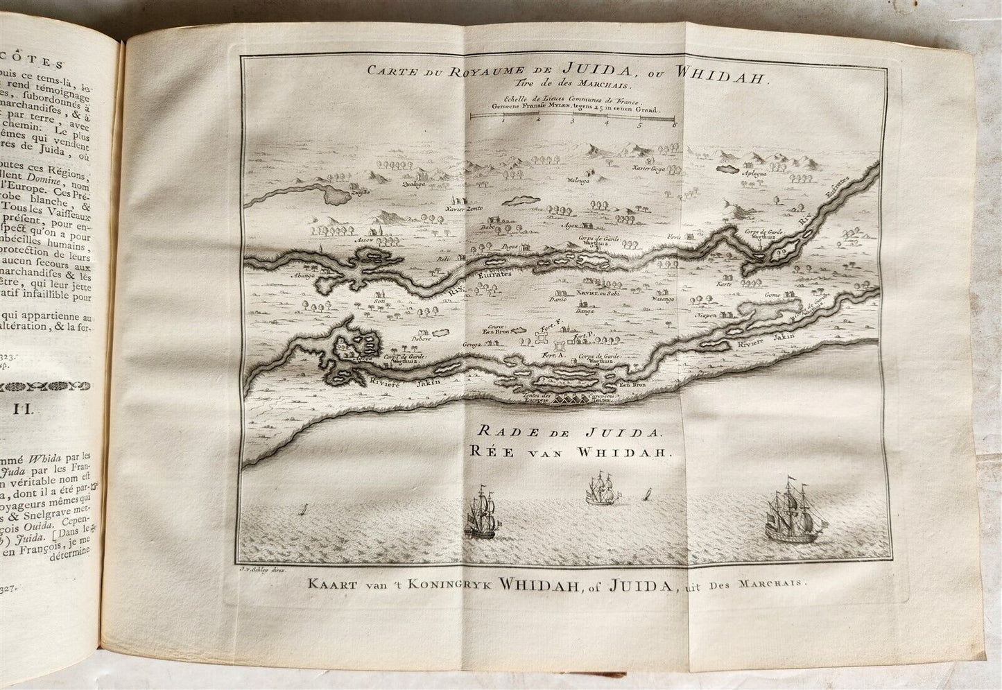 1748 TRAVELS TO AFRICA antique ILLUSTRATED Histoire generale des voyages vol. 5