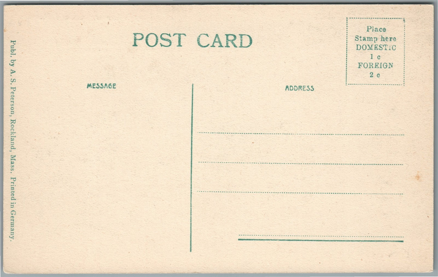 ROCKLAND MA TORREY'S CORNER ANTIQUE POSTCARD