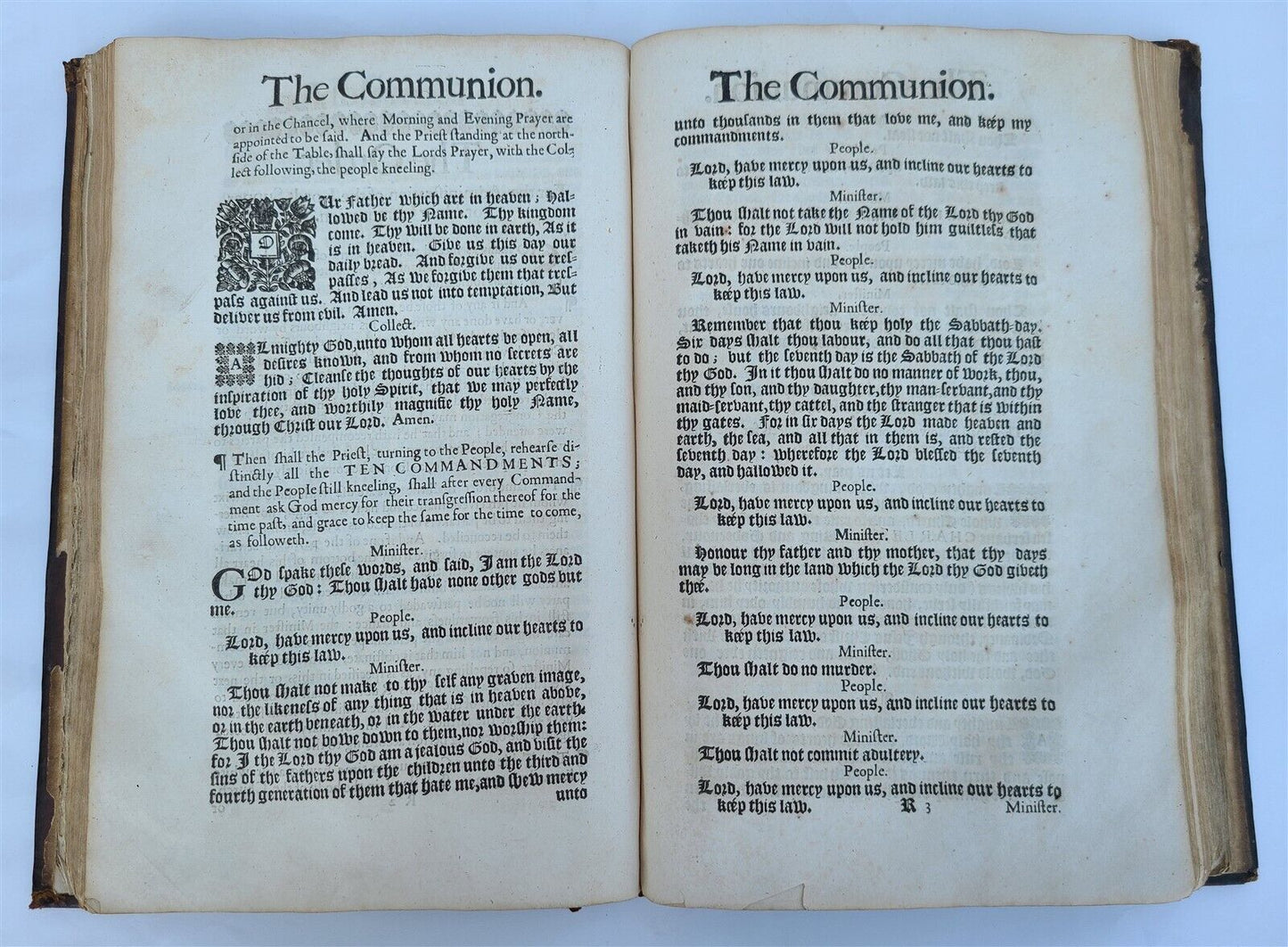 1669 BOOK of COMMON PRAYER w/ 1672 PSALTER antique FOLIO in ENGLISH rare
