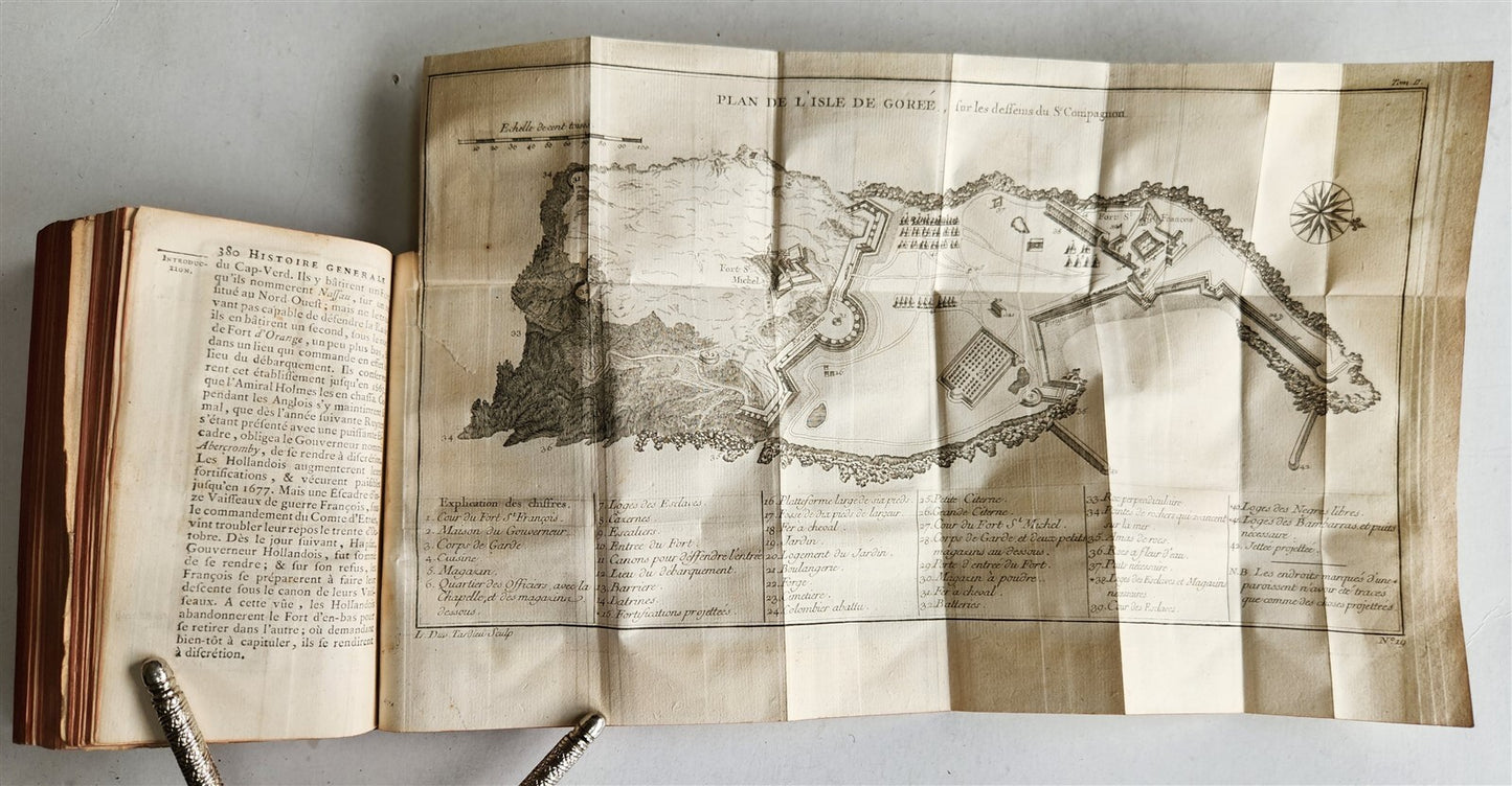 1749 HISTOIRE des VOYAGES antique VOL. 7 illustrated TRAVELS to AFRICA