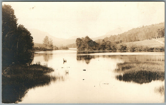 SEAL HARBOR ME LONG POND ANTIQUE REAL PHOTO POSTCARD RPPC
