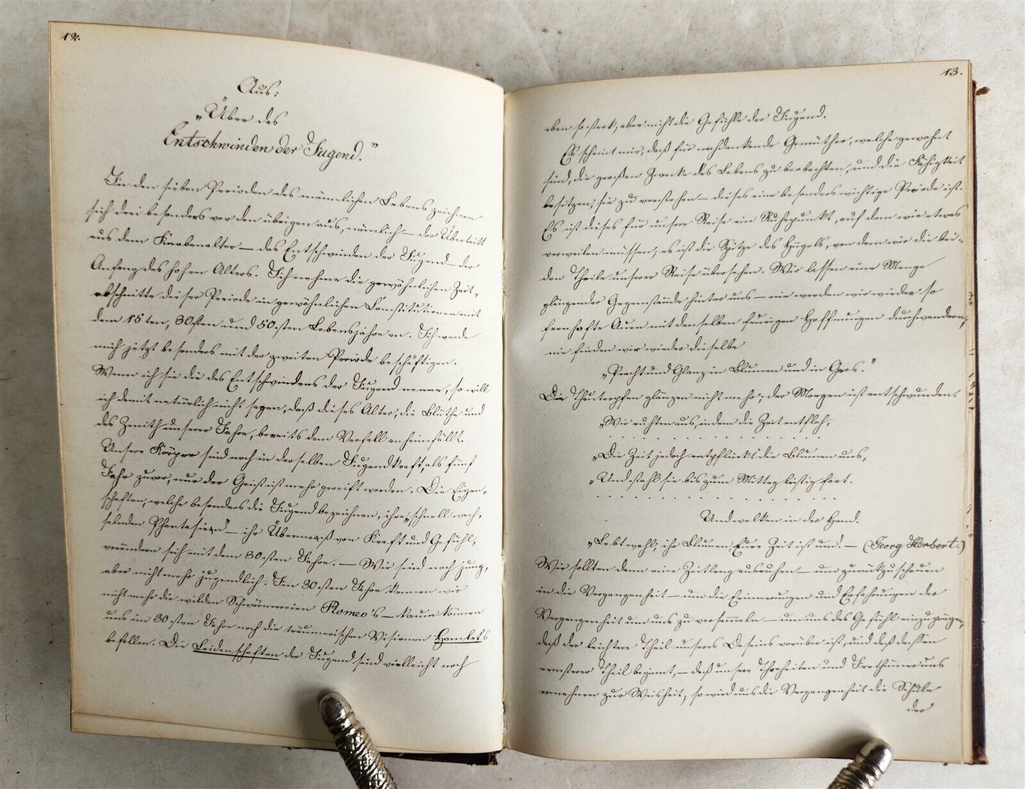 1880s ALBUM AMICORUM - MANUSCRIPT BOOK in GERMAN POETRY antique 166 pages