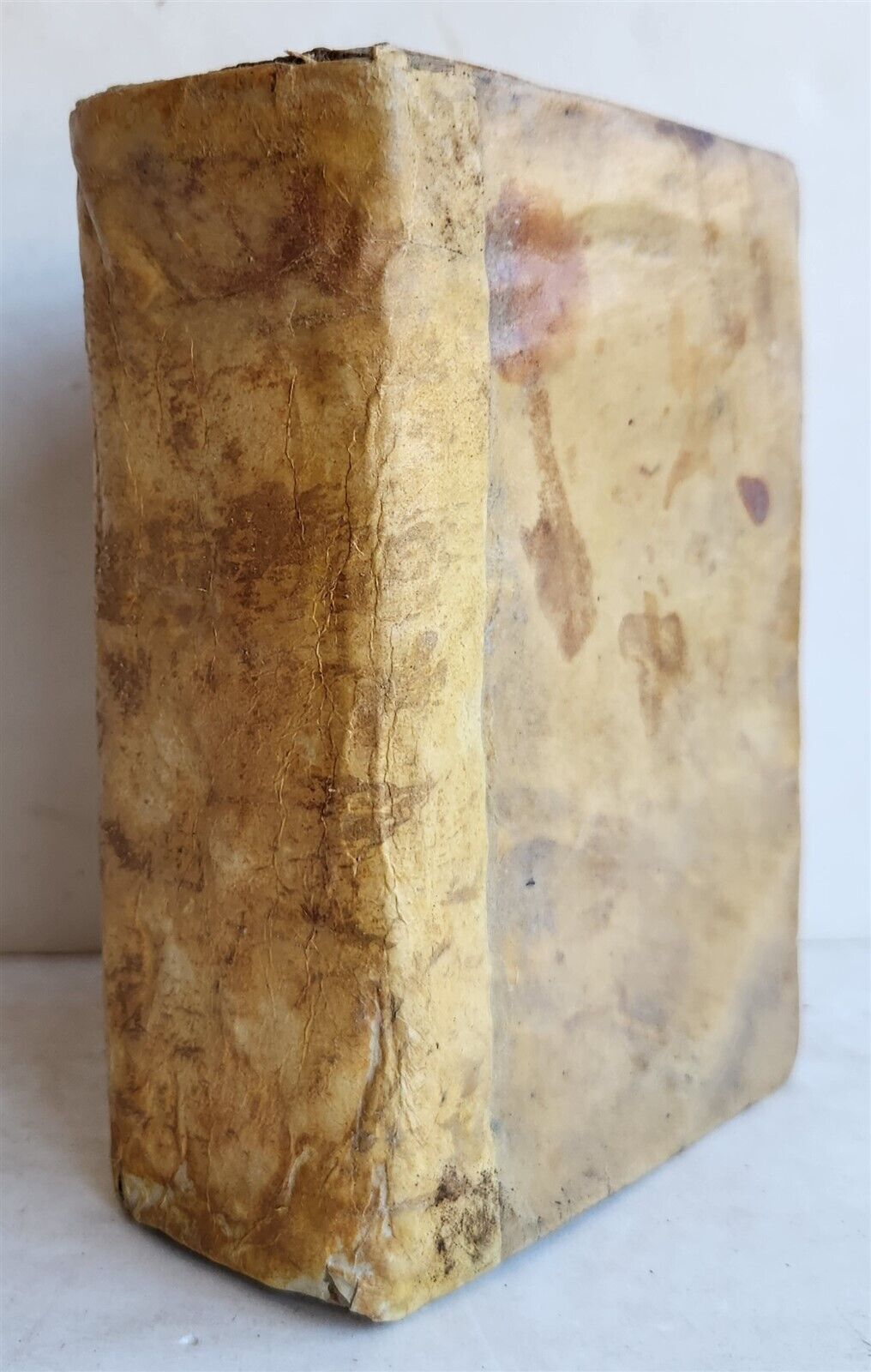 1633 WORLD'S HISTORY by H. Turselin antique in FRENCH vellum bound