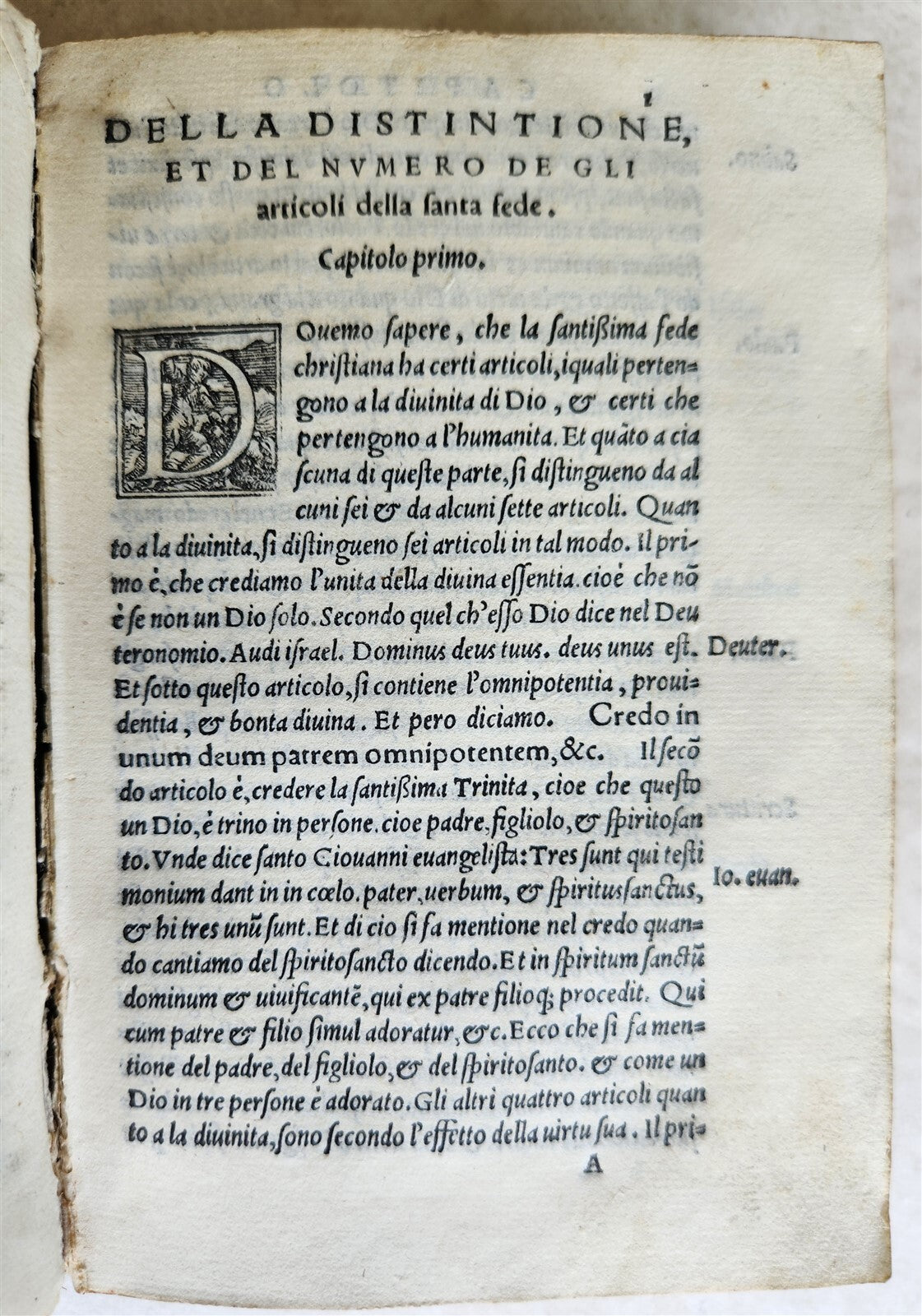 1550 EXPOSITION ON THE CREED antique 16th CENTURY vellum binding