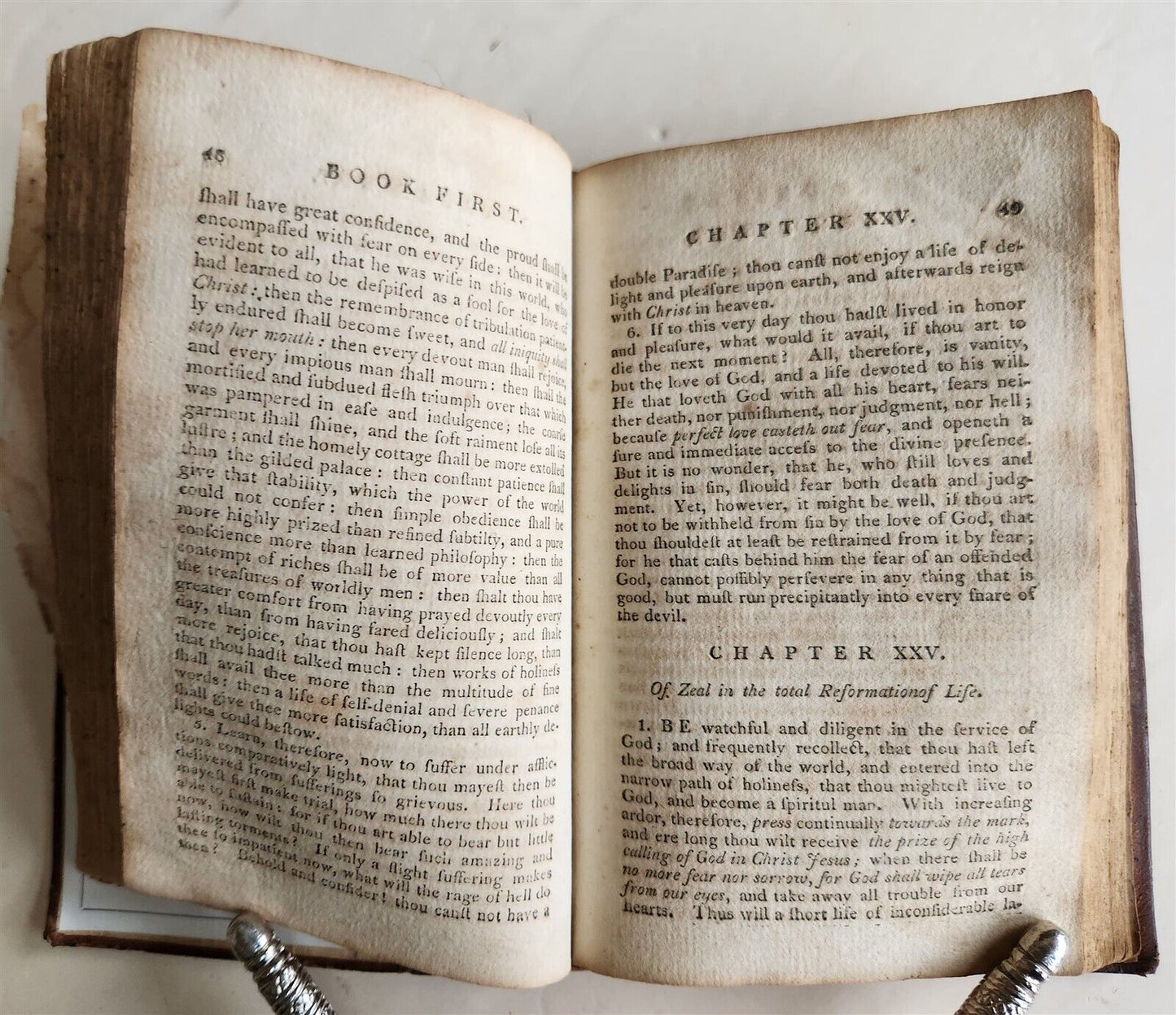 1803 IMITATION of CHRIST by THOMAS KEMPIS antique STANFORD NY AMERICANA