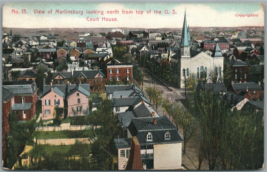 MARTINSBURG WV GENERAL VIEW ANTIQUE POSTCARD