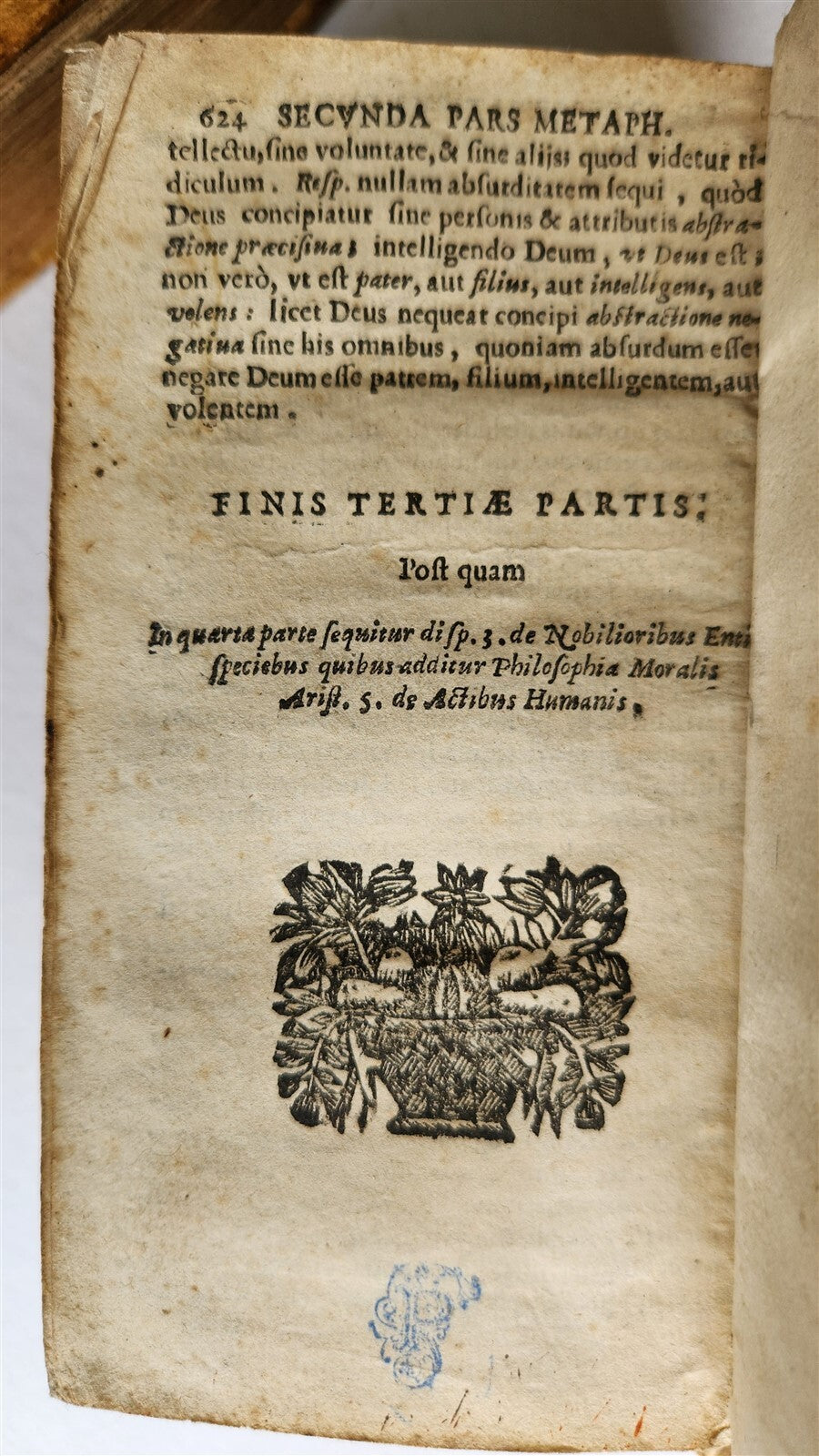 1690 PHILOSOPHIA SCOTI 4 VOLUMES antique VELLUM BOUND