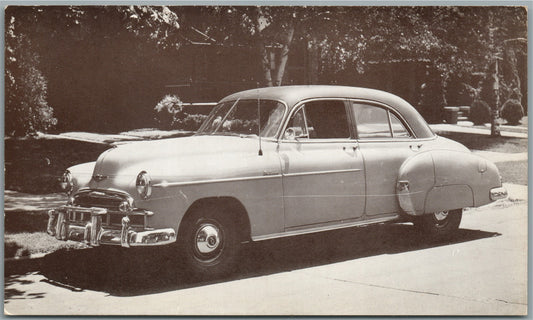 1949 CHEVROLET STYLELINE 4 DOOR SEDAN VINTAGE POSTCARD