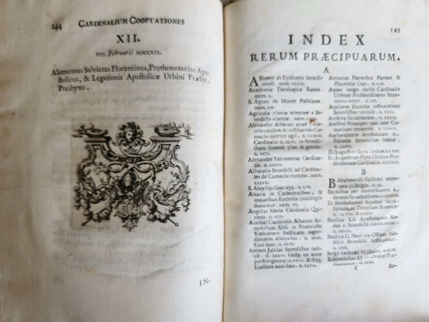 1741 VITA et BENEDICTO XIV antique Vellum in ITALIAN