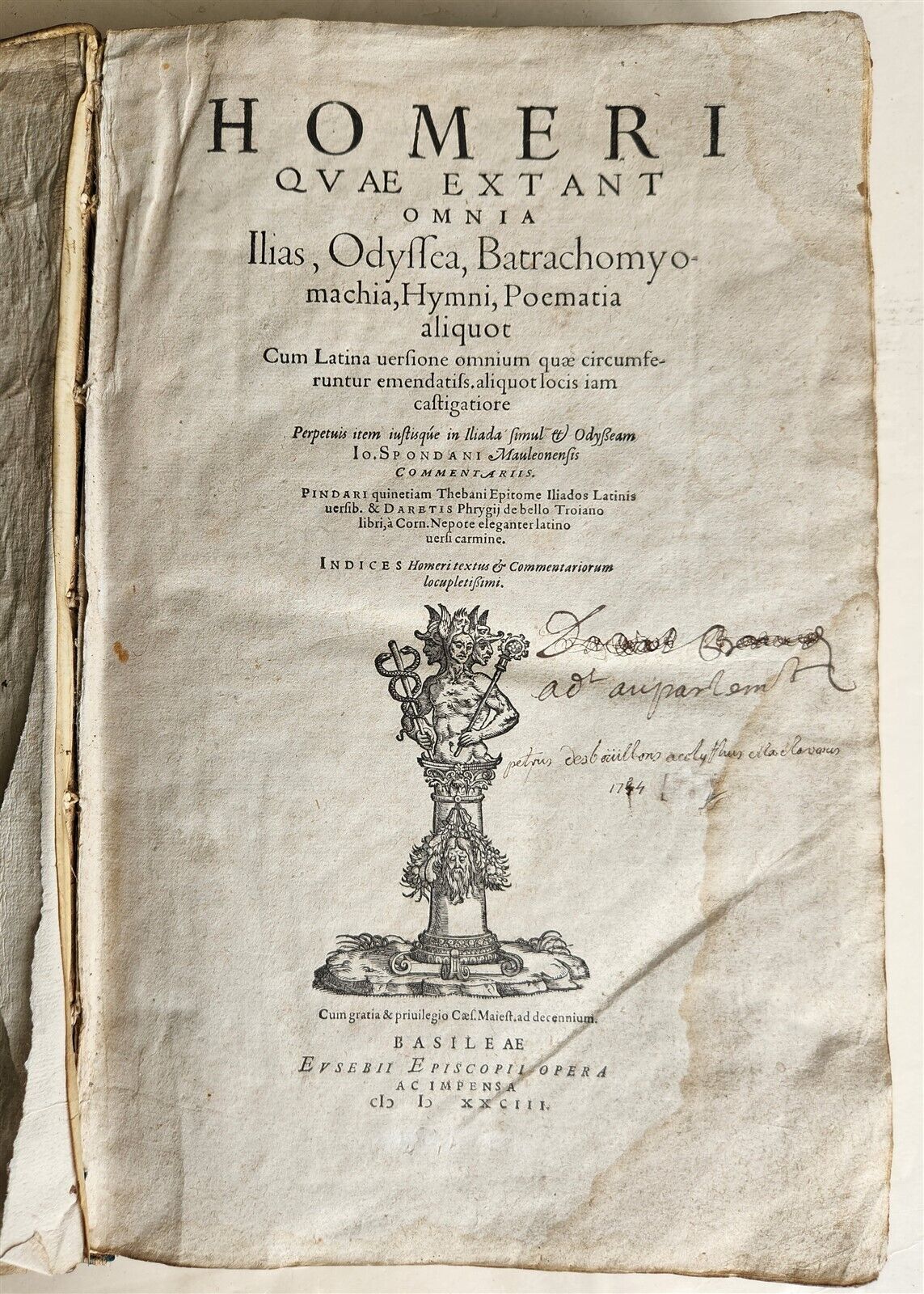 1583 HOMER ILIAD & ODYSSEY 16th CENTURY FOLIO antique SCARCE in GREEK & LATIN