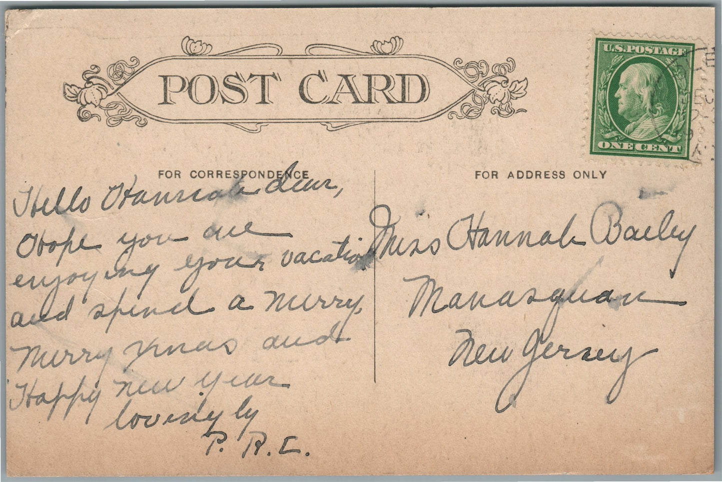 OLEAN NY HAMILTON COUNTRY CLUB & GOLF GROUNDS ANTIQUE POSTCARD