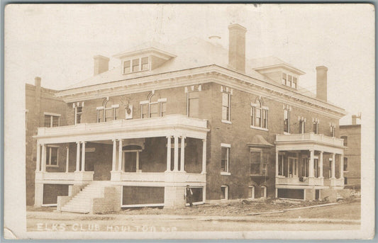 HOULTON ME ELKS CLUB ANTIQUE REAL PHOTO POSTCARD RPPC