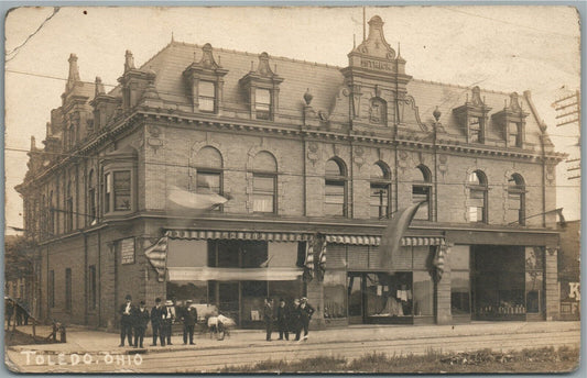 TOLEDO OH SCENE ANTIQUE REAL PHOTO POSTCARD RPPC