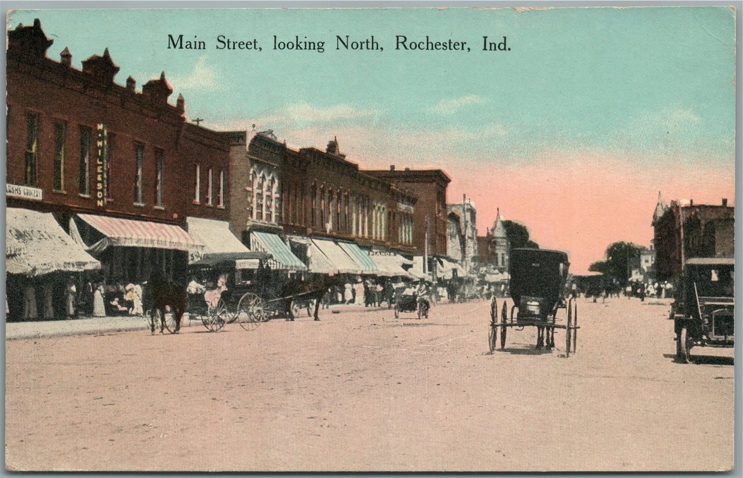 ROCHESTER IN MAIN STREET ANTIQUE POSTCARD