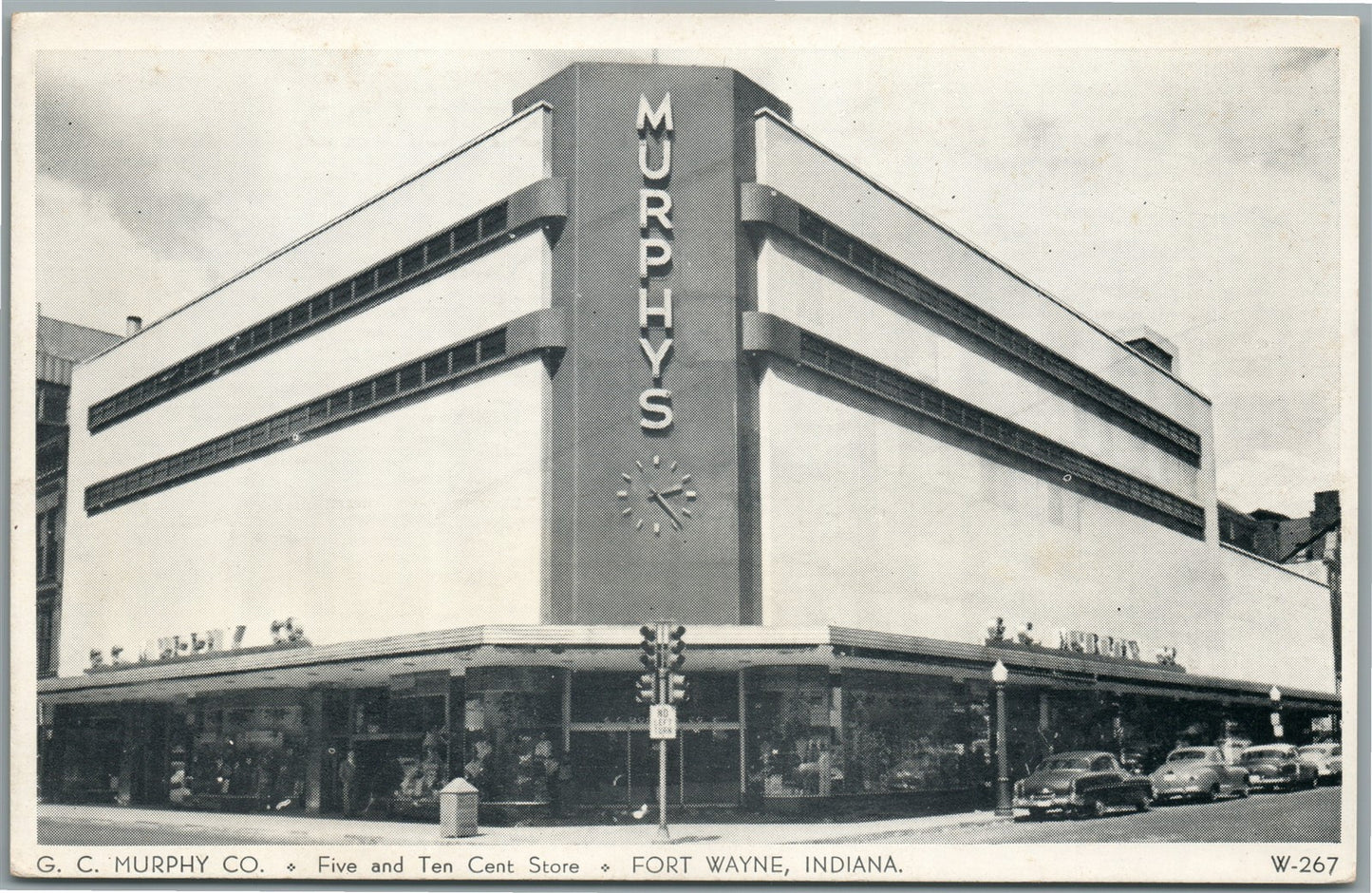 FT. WAYNE IN MURPHYS CO. FIVE & TEN CENTS STORE ANTIQUE POSTCARD