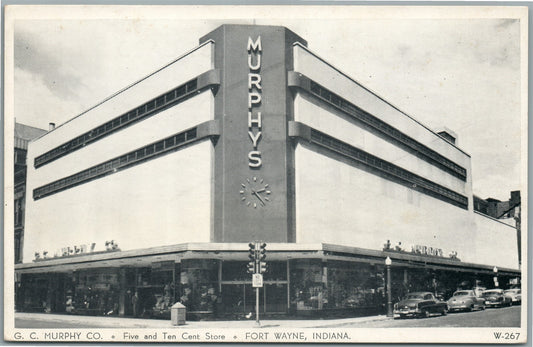 FT. WAYNE IN MURPHYS CO. FIVE & TEN CENTS STORE ANTIQUE POSTCARD