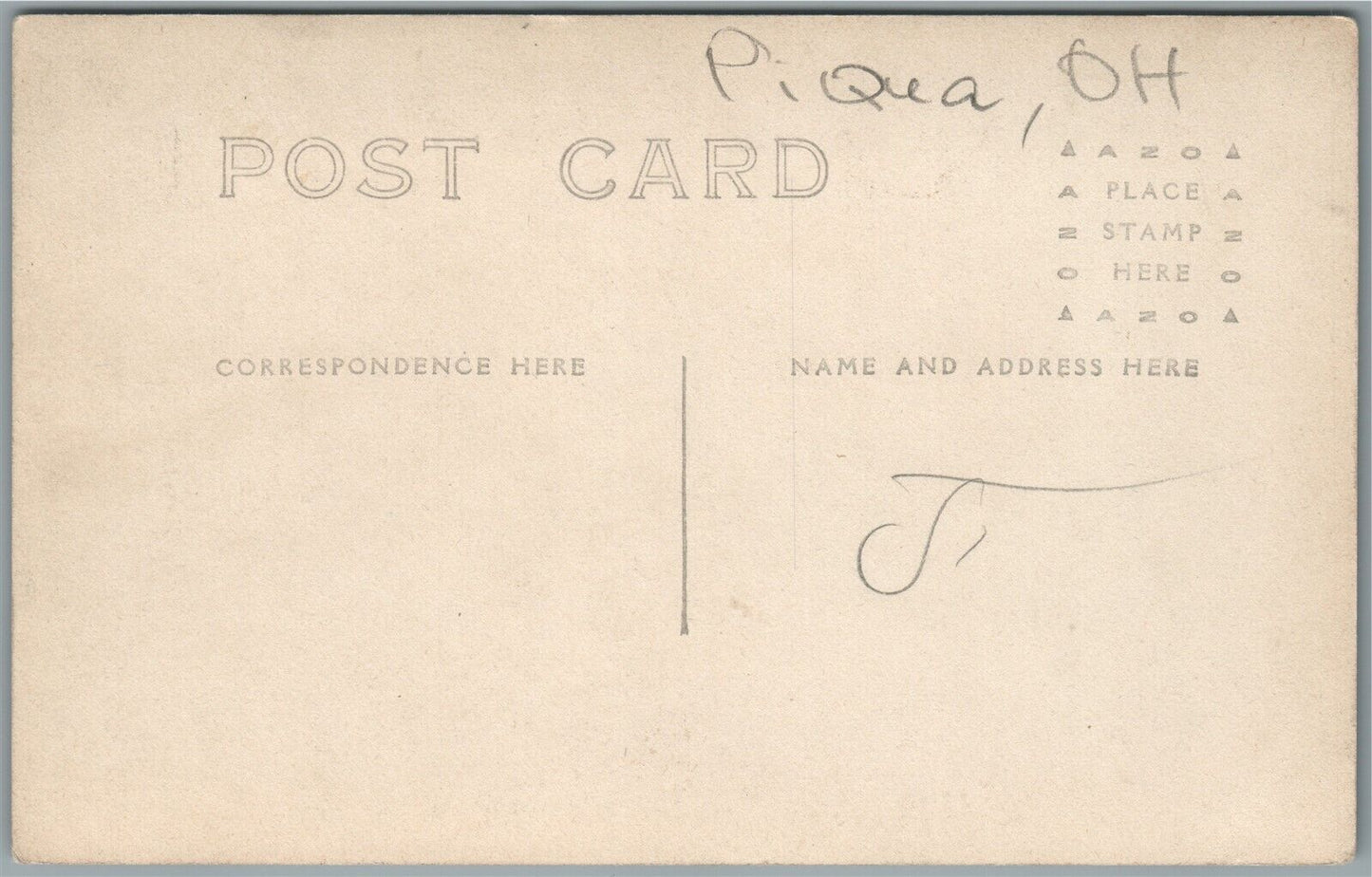 PIQUA OH NORTH WAYNE STREET FLOOD SCENE ANTIQUE REAL PHOTO POSTCARD RPPC