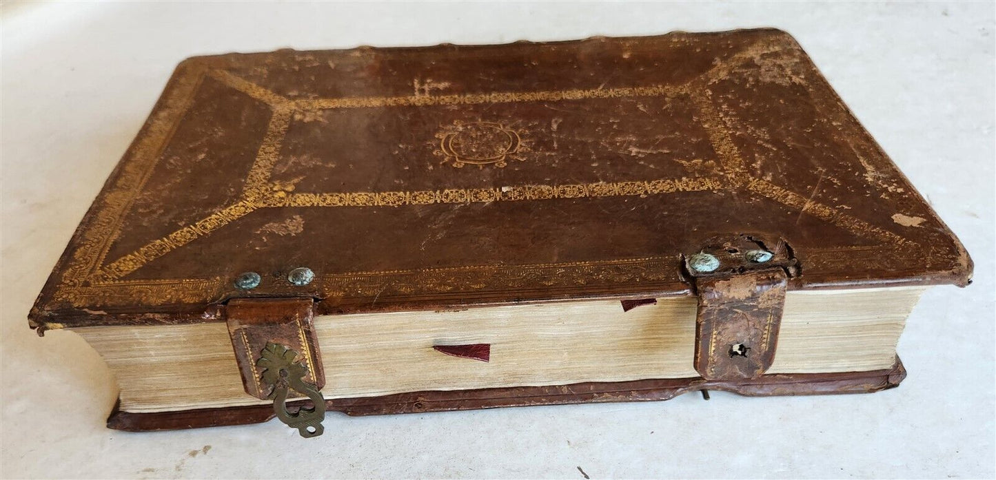 1743 MISSALE ROMANUM antique NICELY DECORATED FOLIO illustrated