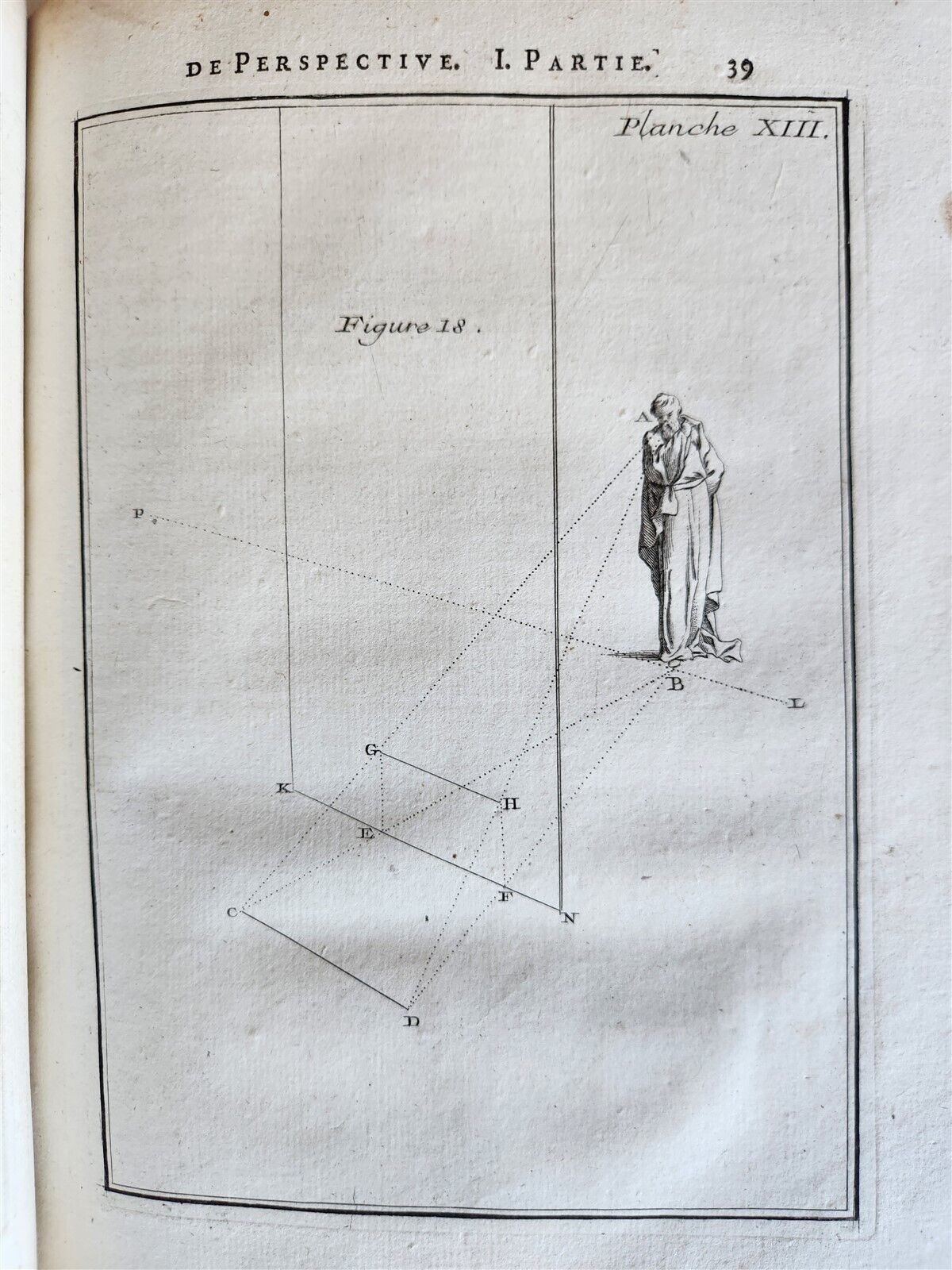 1750 TREATISE on PERPECTIVE for USE of ARTISTS antique ILLUSTRATED w/ 110 PLATES