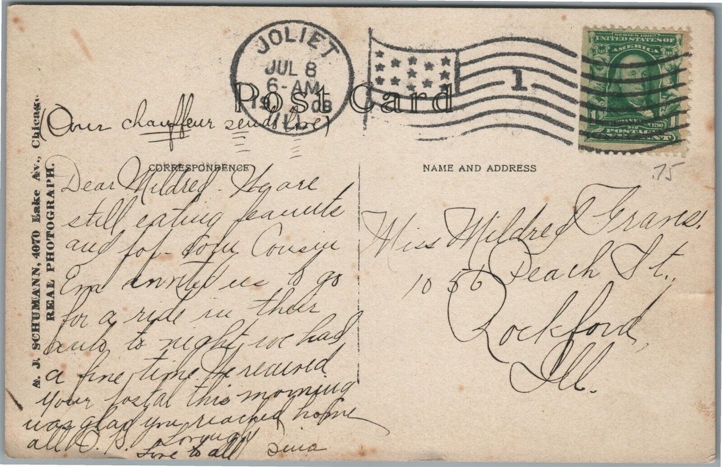 JOLIET IL WOMEN'S PRISON ANTIQUE REAL PHOTO POSTCARD RPPC