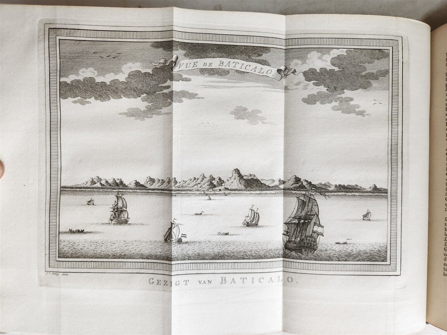 1755 TRAVELS TO EAST INDIES CEYLON antique Histoire generale des voyages ILLUSTR