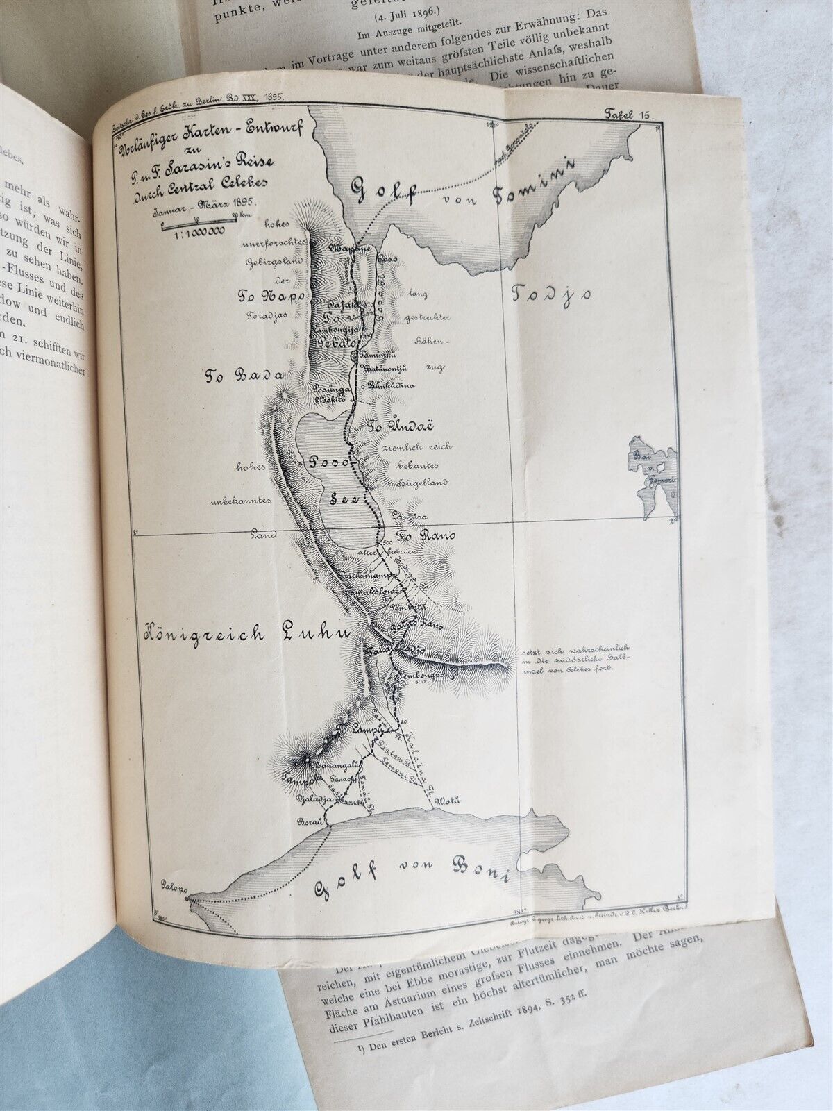 1894 Travel reports from Celebes Island Sulawesi in Indonesia antique in GERMAN
