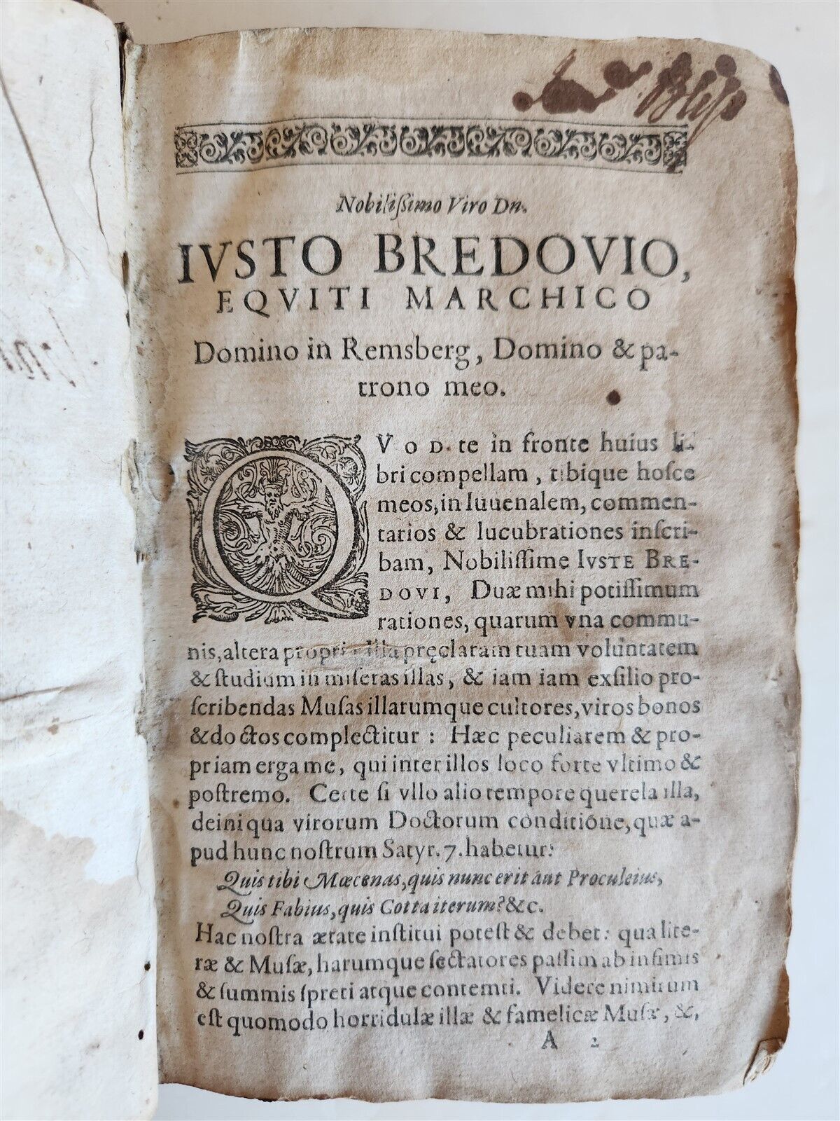 1619 SATYRARUM by Juvenalis & Persius Flaccus antique in LATIN