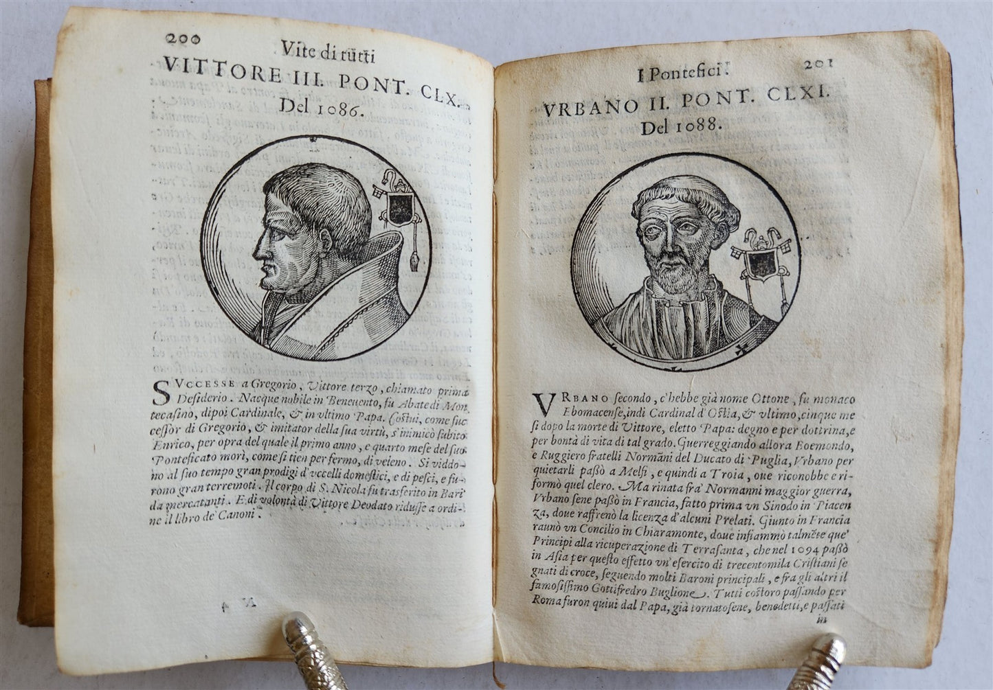 1592 LIVES of POPES ILLUSTRATED w/ 240 WOODCUTS antique 16th CENTURY