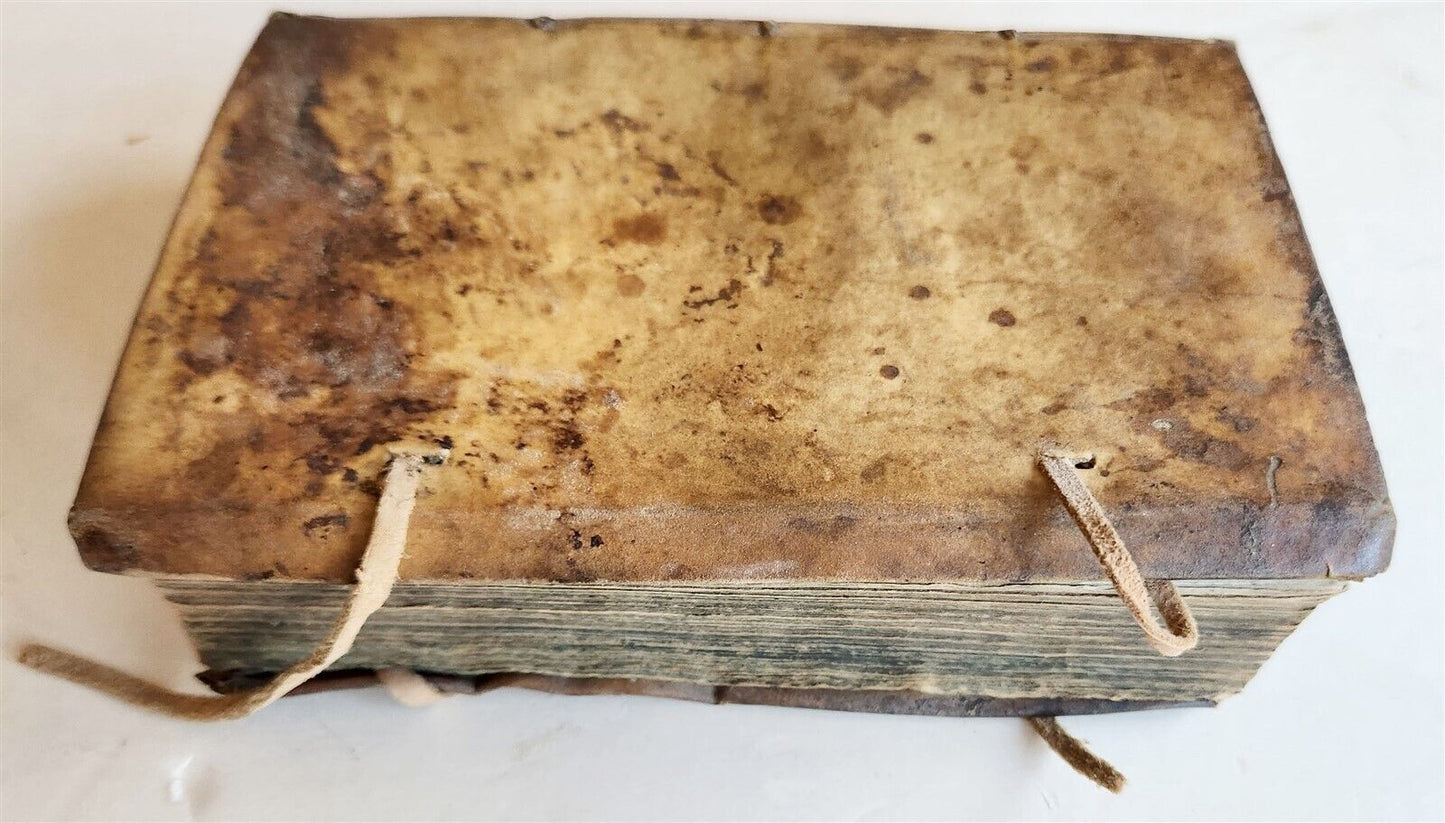 1603 BIBLE COMMENTARY by J. PISCATOR antique VELLUM BINDING
