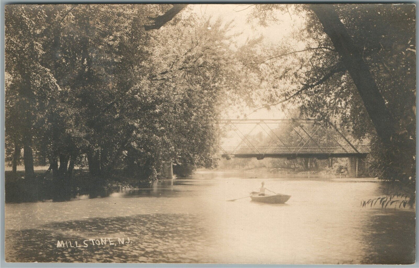 MILLSTONE NJ SCENE ANTIQUE REAL PHOTO POSTCARD RPPC