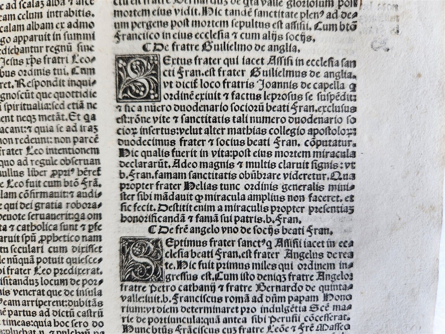 1513 POST-INCUNABULA HISTORY of FRANCISCANS ORDER antique Vellum Bound RARE