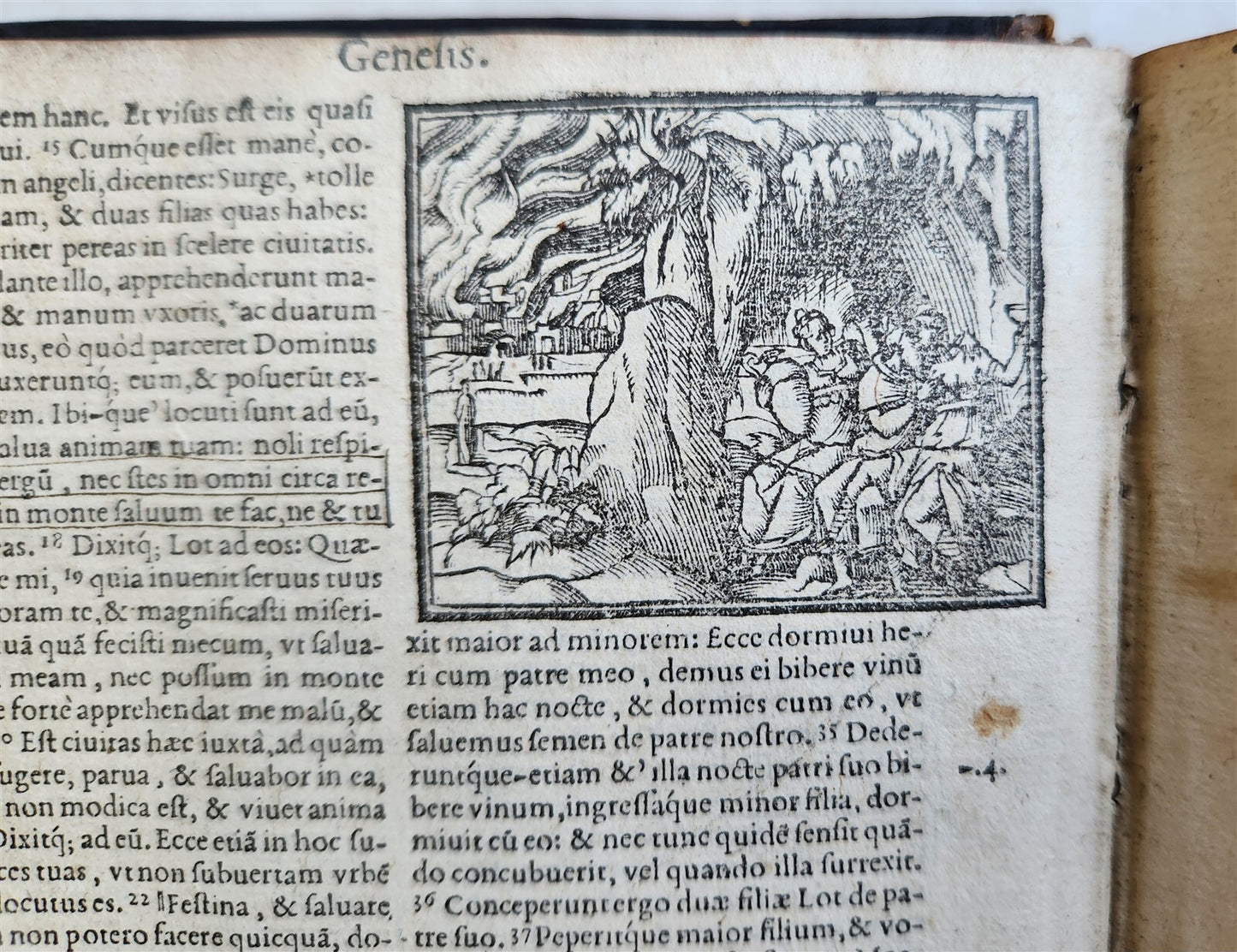 1563 BIBLE in LATIN antique ILLUSTRATED 16th century BIBLIA