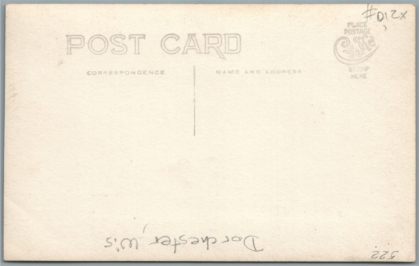 DORCHESTER WI NORTH STREET ANTIQUE REAL PHOTO POSTCARD RPPC